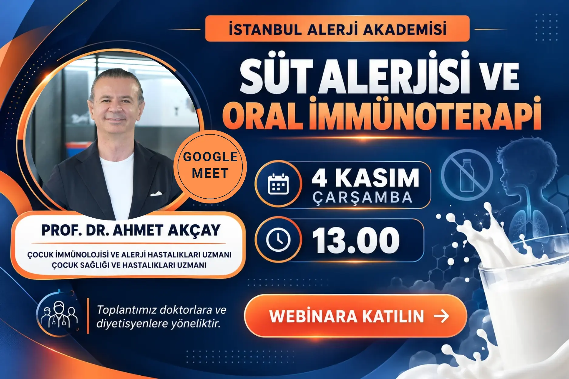Süt Alerjisi ve Oral İmmünoterapi | İstanbul Alerji Akademisi Webinarı